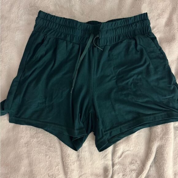 Pants - Women's Dark Green Athletic Shorts